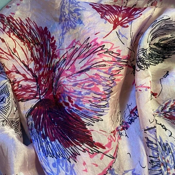 Vintage Silk Scarf Bundle Flawed - Picture 9 of 15